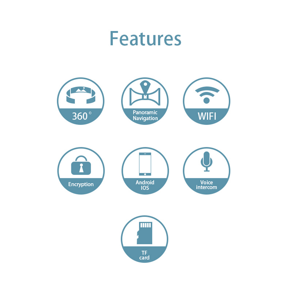 JINVISECURITY JV-XW2M10 1080P Wifi Smart IP Camera 360 Degree Panoramic Navigation Voice Intercom - White UK Plug