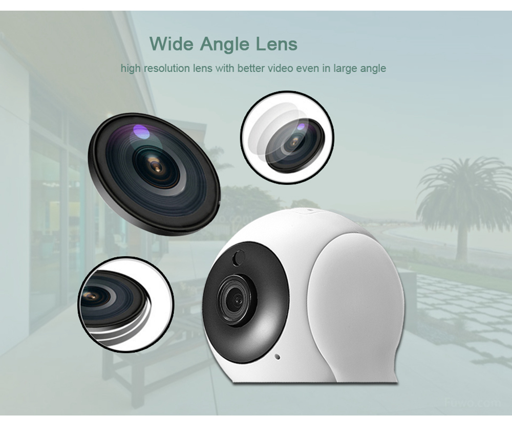 BESDER BES-N703F HD 720P Home Security Wifi IP Camera Two-way Audio Night Vision Baby Monitor - White US Plug