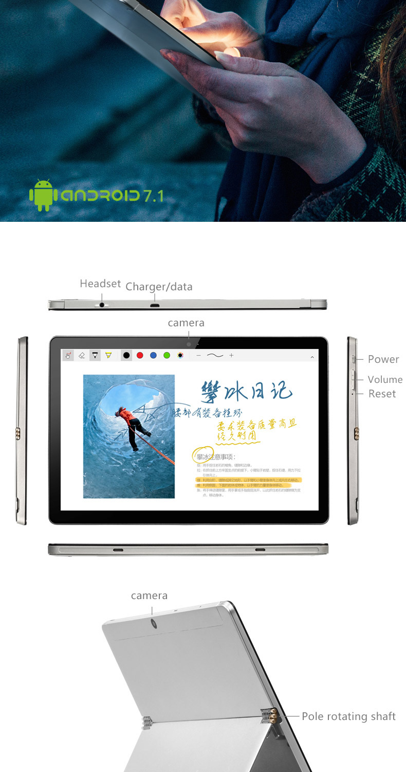 VOYO i8 Max 4G 10.1 Inch Tablet PC MT6797 Deca Core IPS 1920*1200 4GB RAM 64GB ROM Dual SIM Dual Standby Android 7.1 - Silver