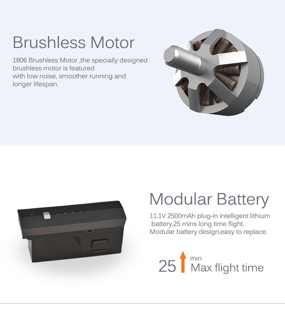 SJRC F11 1080P GPS 5G WiFi FPV Foldable Brushless RC Drone 25min Flight Time RTF - Three Battery