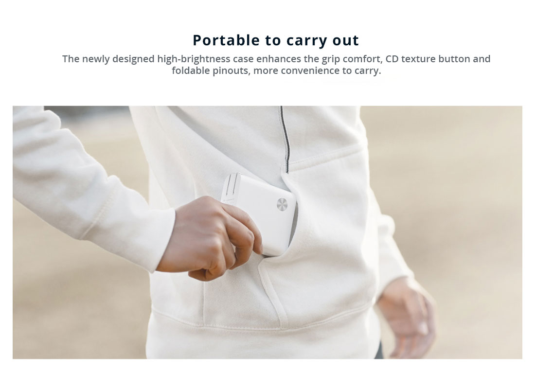 Xiaomi 2 in 1 Power Bank & Charger 5000mAh Capacity Multi-protocol Fast Charge Dual USB Output - White