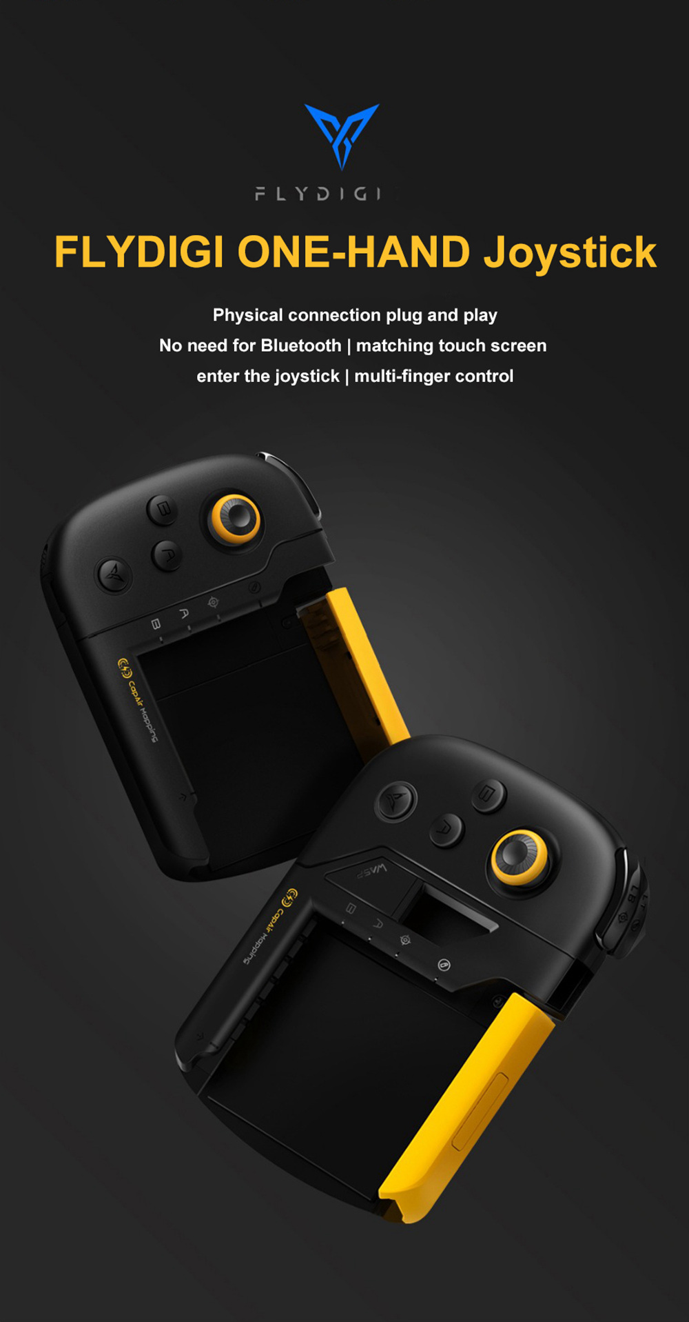 Xiaomi Flydigi WASP-N CapAir Mapping One-hand game controller for iphone6~8Plus support Pubg Mobile Legends