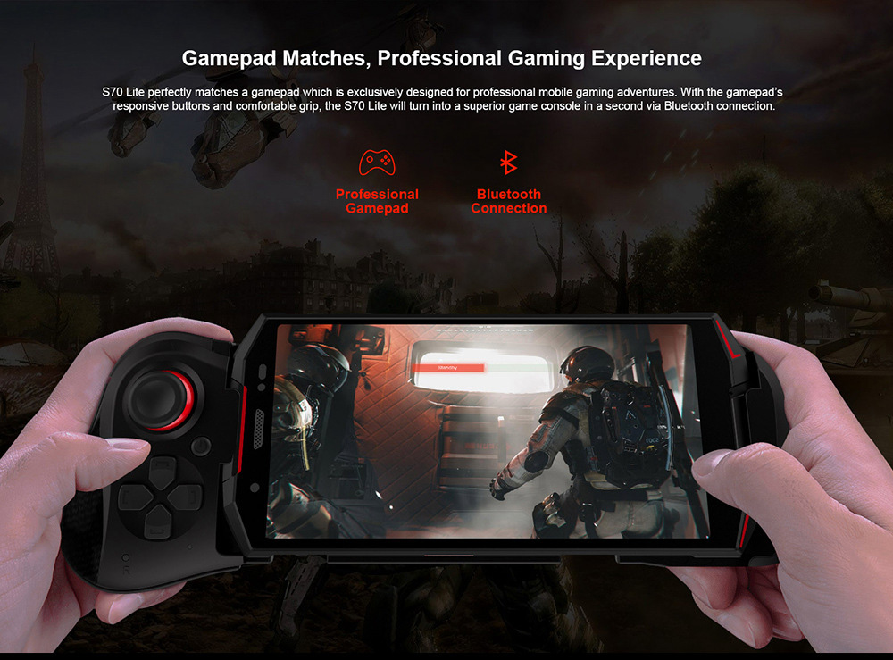 [HK Stock]DOOGEE S70 Lite 5.99 Inch 4G LTE Smartphone Helio P23 4GB 64GB 13.0MP+8.0MP Dual Rear Cameras Android 8.1 IP68 Wireless Charge NFC - Red