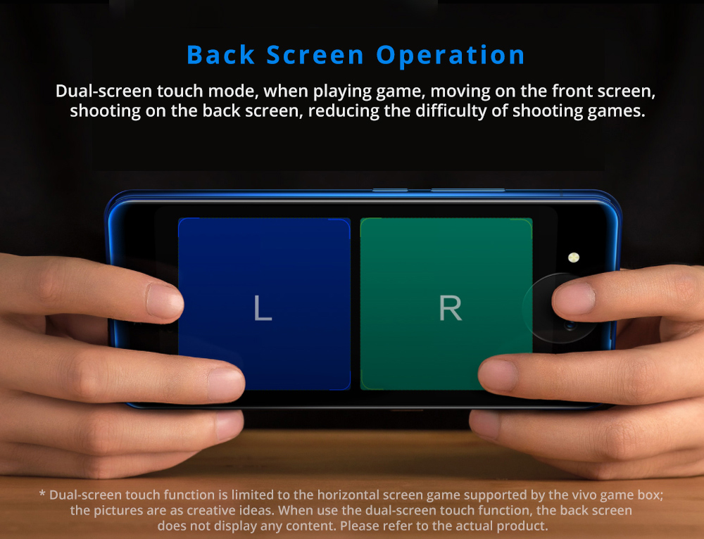 Vivo Nex Dual Display Edition 6.39 Inch 4G LTE Smartphone Snapdragon 845 10GB 128GB 12.0MP+2.0MP+TOF 3D Triple Rear Cameras Funtouch OS 4.5 Type-C In-Display Fingerprint - Blue