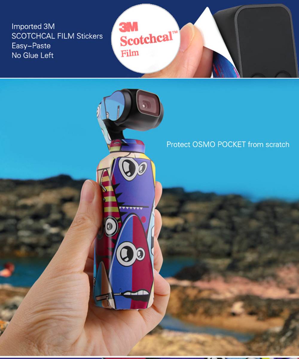 Sunnylife Exquisite Sticker for DJI OSMO Pocket Handheld Gimbal - Oil Painting