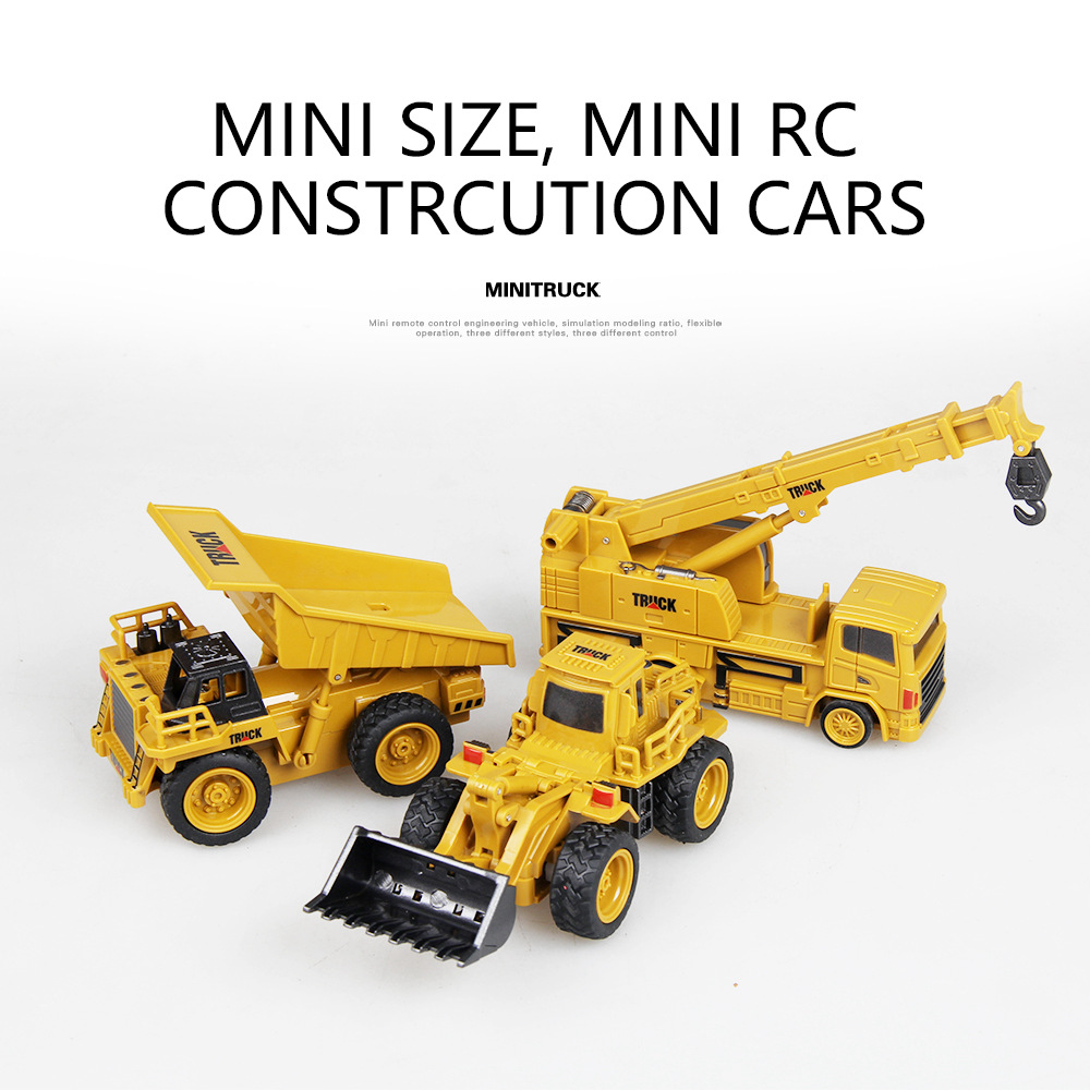 ShenQiWei 8028 1:64 4CH Mini Bulldozer RC Car Engineering Vehicles - RTR