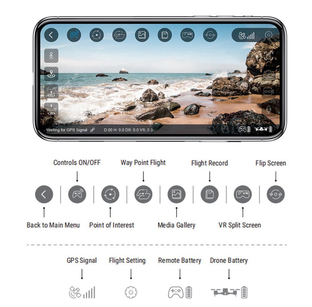 SJRC F11 1080P GPS 5G WiFi FPV Foldable Brushless RC Drone 25min Flight Time RTF - Three Battery