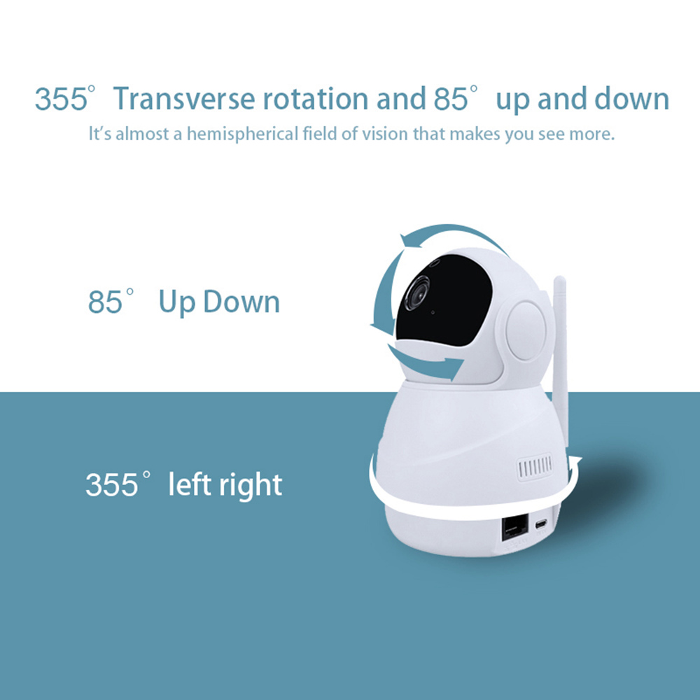JINVISECURITY JV-XW2M10 1080P Wifi Smart IP Camera 360 Degree Panoramic Navigation Voice Intercom - White UK Plug