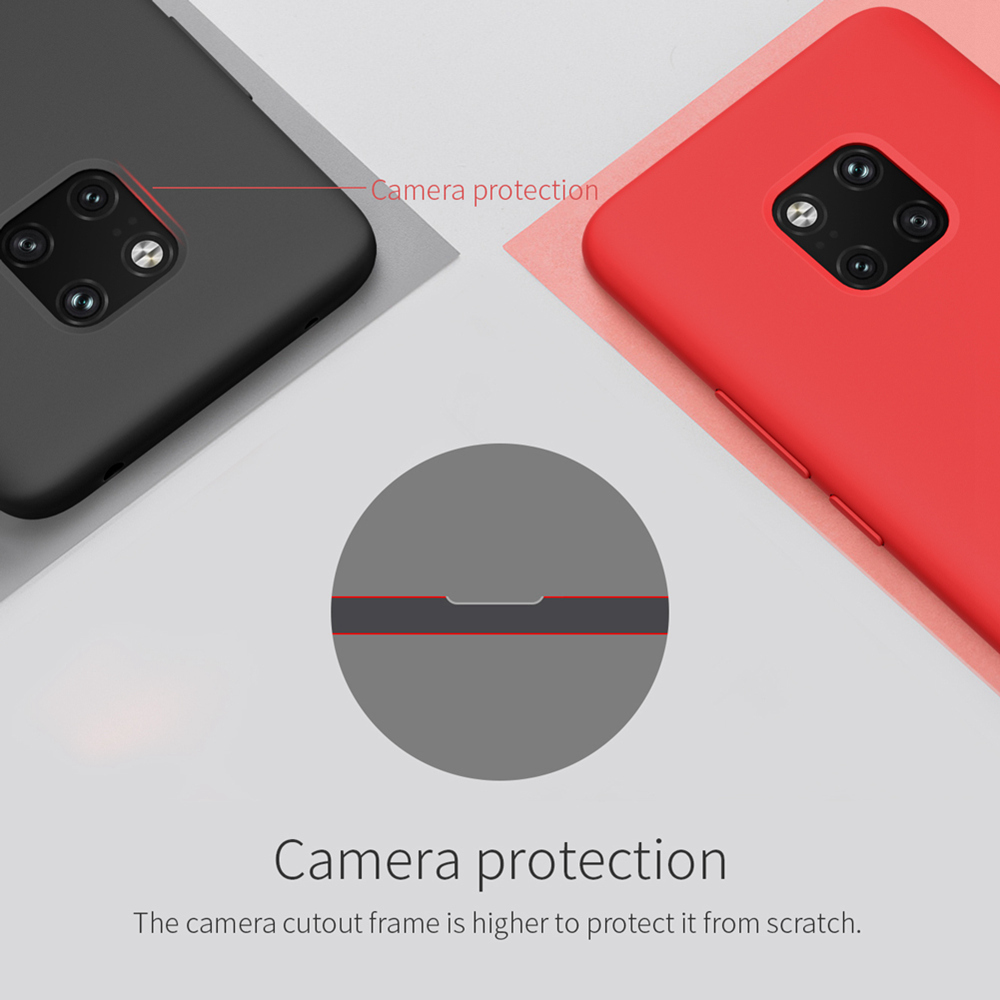 NILLKIN Silicon Phone Case for HUAWEI Mate 20 Pro Protective Back Cover - Black