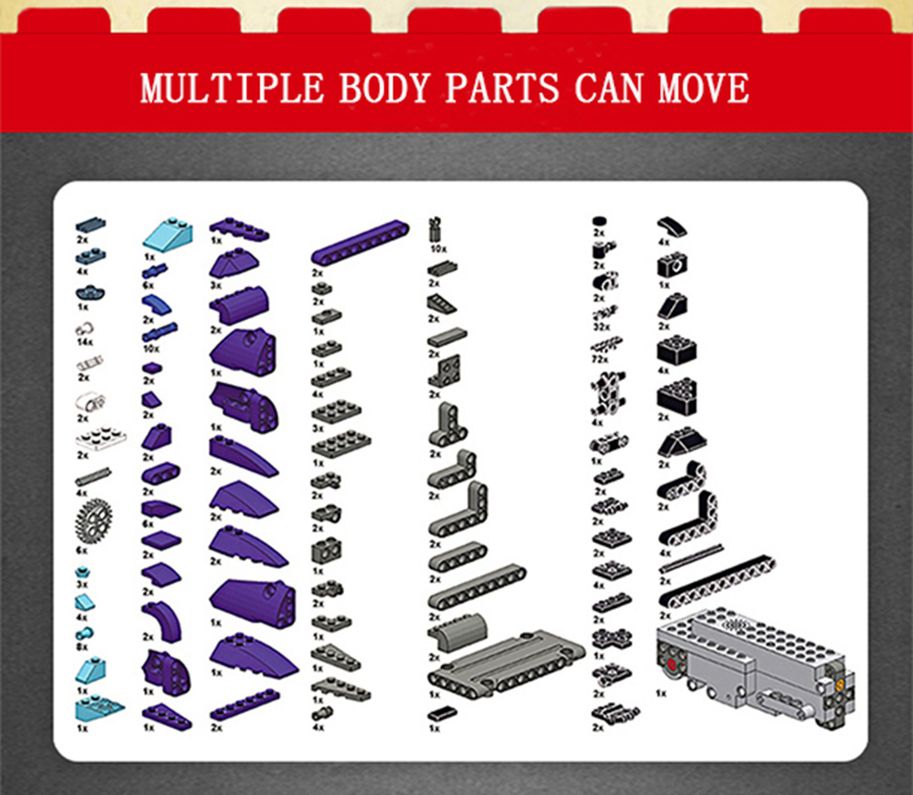 MoFun M3 BB13003 333PCS 2.4G 4CH DIY Smart Remote Control Building Block RC Robot Toy