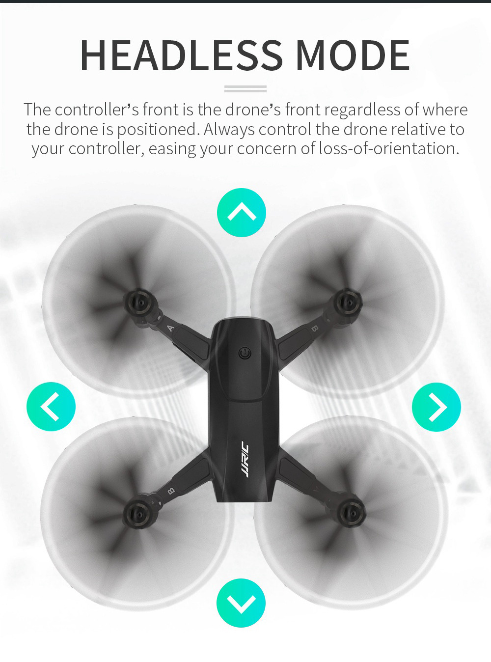 JJRC H78G 1080P GPS  5G WiFi FPV Foldable RC Drone Follow Me Mode RTF - Black