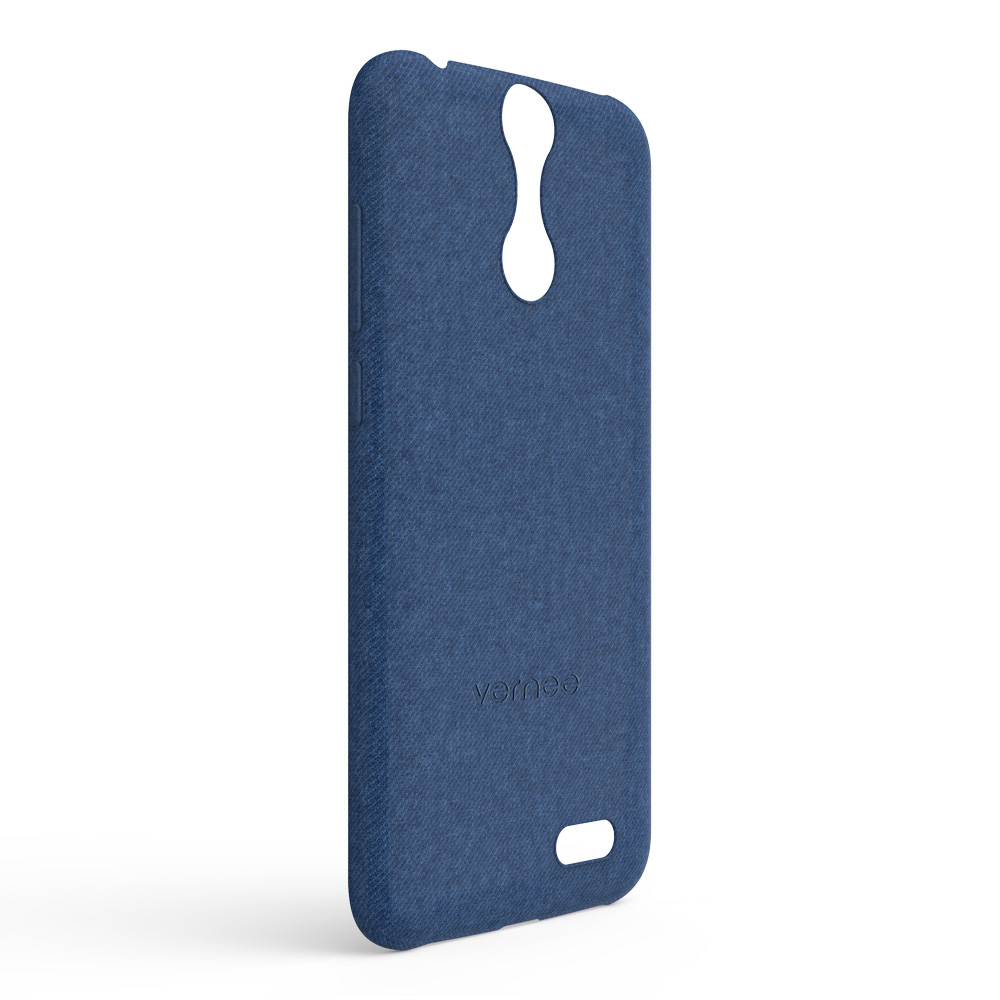 Back Cover For Vernee Thor Smartphone Colorful Fabric Protective Phone Case - Blue