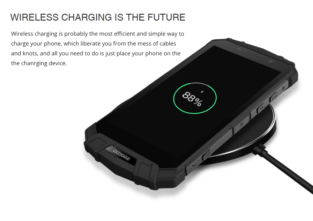[HK Stock]DOOGEE S60 5.2 Inch 4G LTE Smartphone Helio P25 6GB 64GB 21.0MP Rear Camera Android 7.0 IP68 Fast Charge NFC - Black
