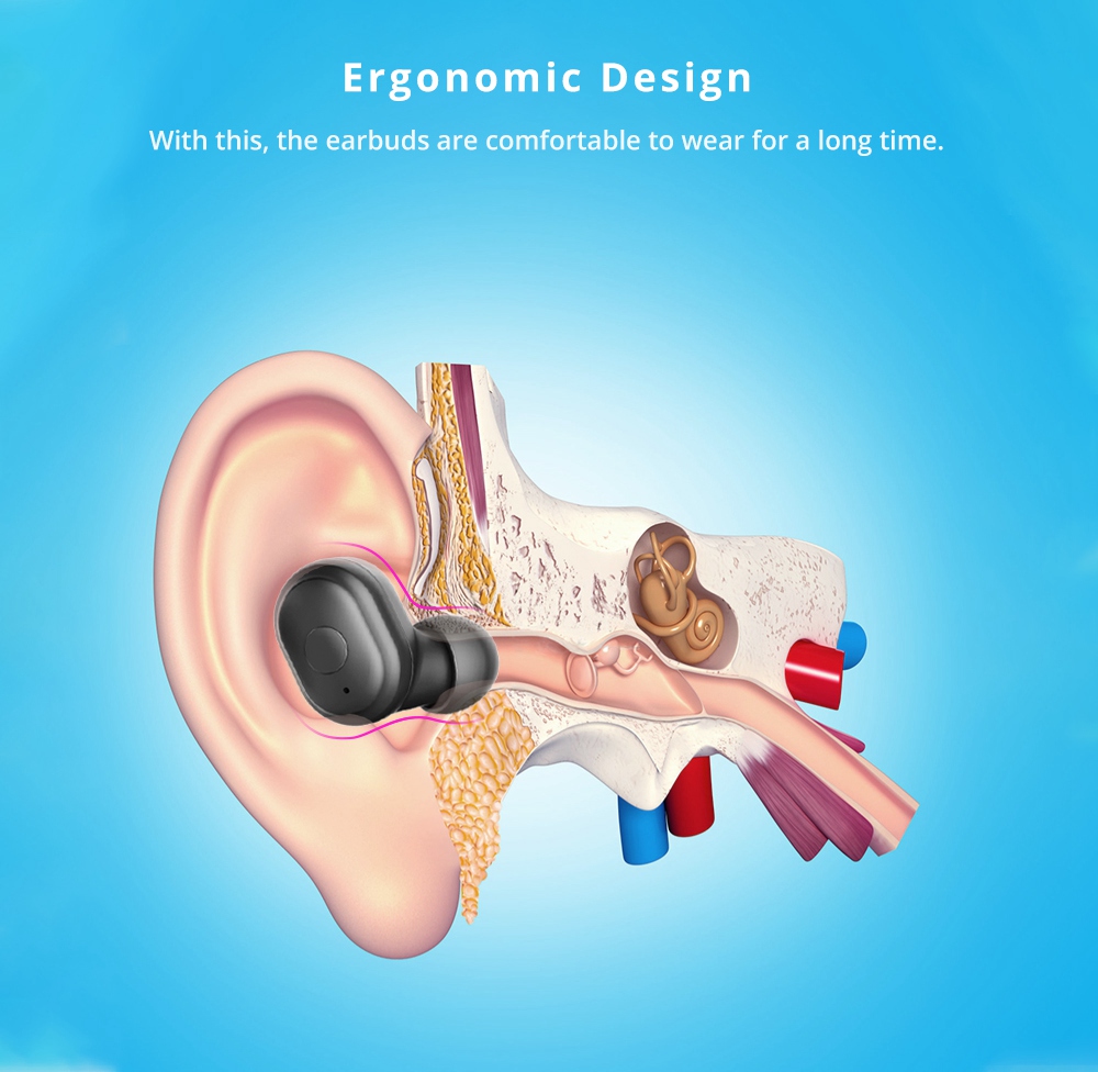 T11 Wireless Earbuds Bluetooth 5.0 Stereo Sound  - Black