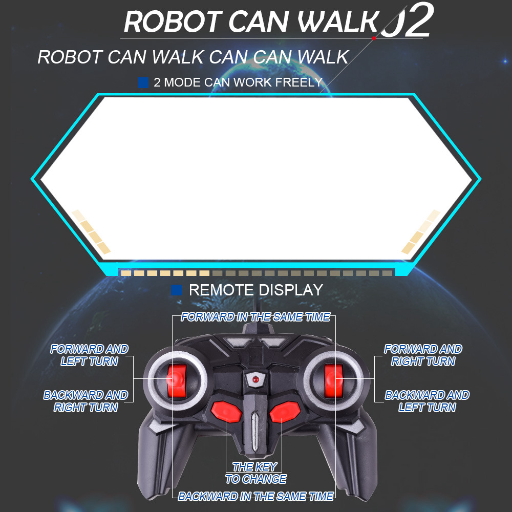 1023 1:18 4CH 2 In 1 Deformation Racing RC Car Transformers Robot RTR - Lamborghini Blue