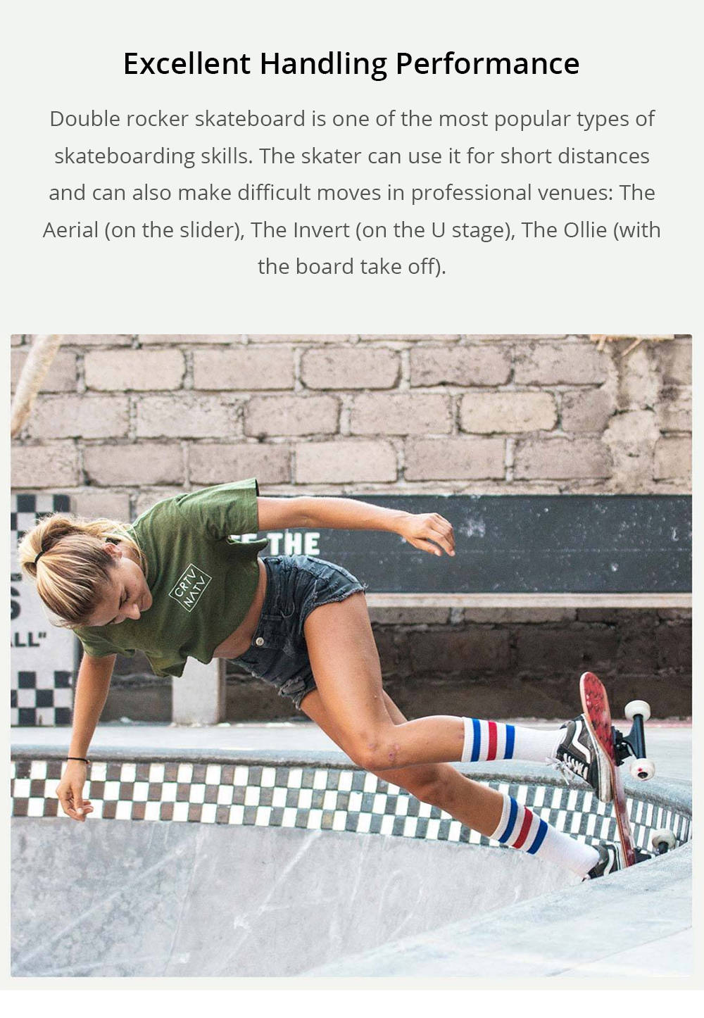 Xiaomi Action B1 Double Rocker Skateboard Seven-layer Canadian Maple Excellent Handling Performance - Black