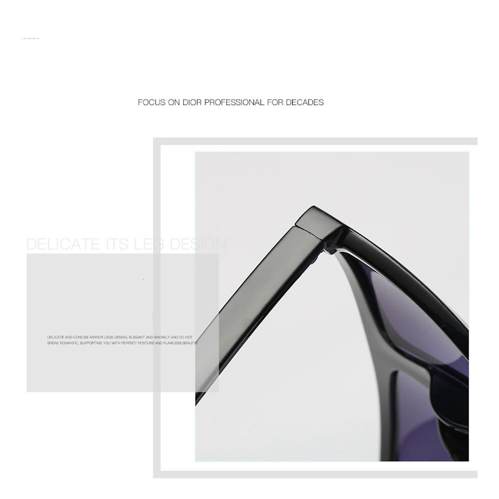 S17027 Unisex Retro Gradient Color Sunglasses Black Gray