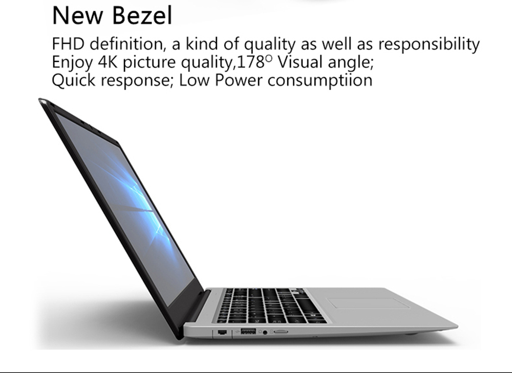 YEPO 737A6 Laptop Intel Apollo Lake J3455 Quad Core 15.6" IPS Screen 1920*1080 Windows 10 6GB RAM 256GB SSD - Silver