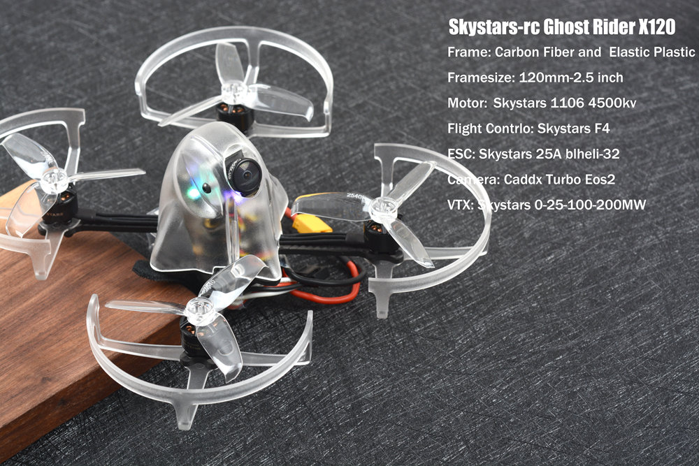 SKYSTARS 2019 Ghost RiderX120 Racing Drone Flysky IBUS Receiver BNF