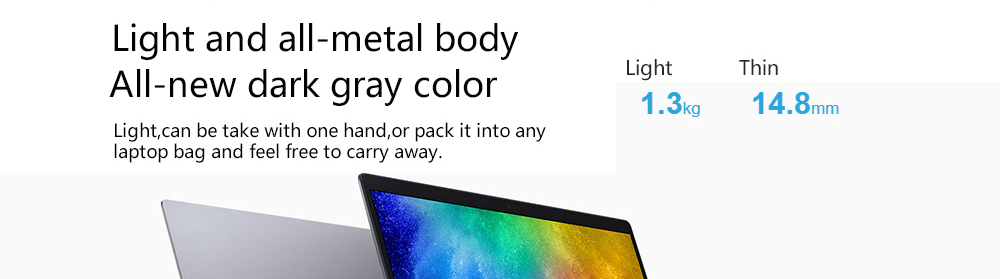 [HK Stock][Official Global Version]Xiaomi Mi Notebook Air 13.3" Enhanced Edition 1920*1080 Intel Core i5-8250U Quad Core 8GB DDR4 256GB SSD NVIDIA GeForce MX150 Fingerprints - Gray