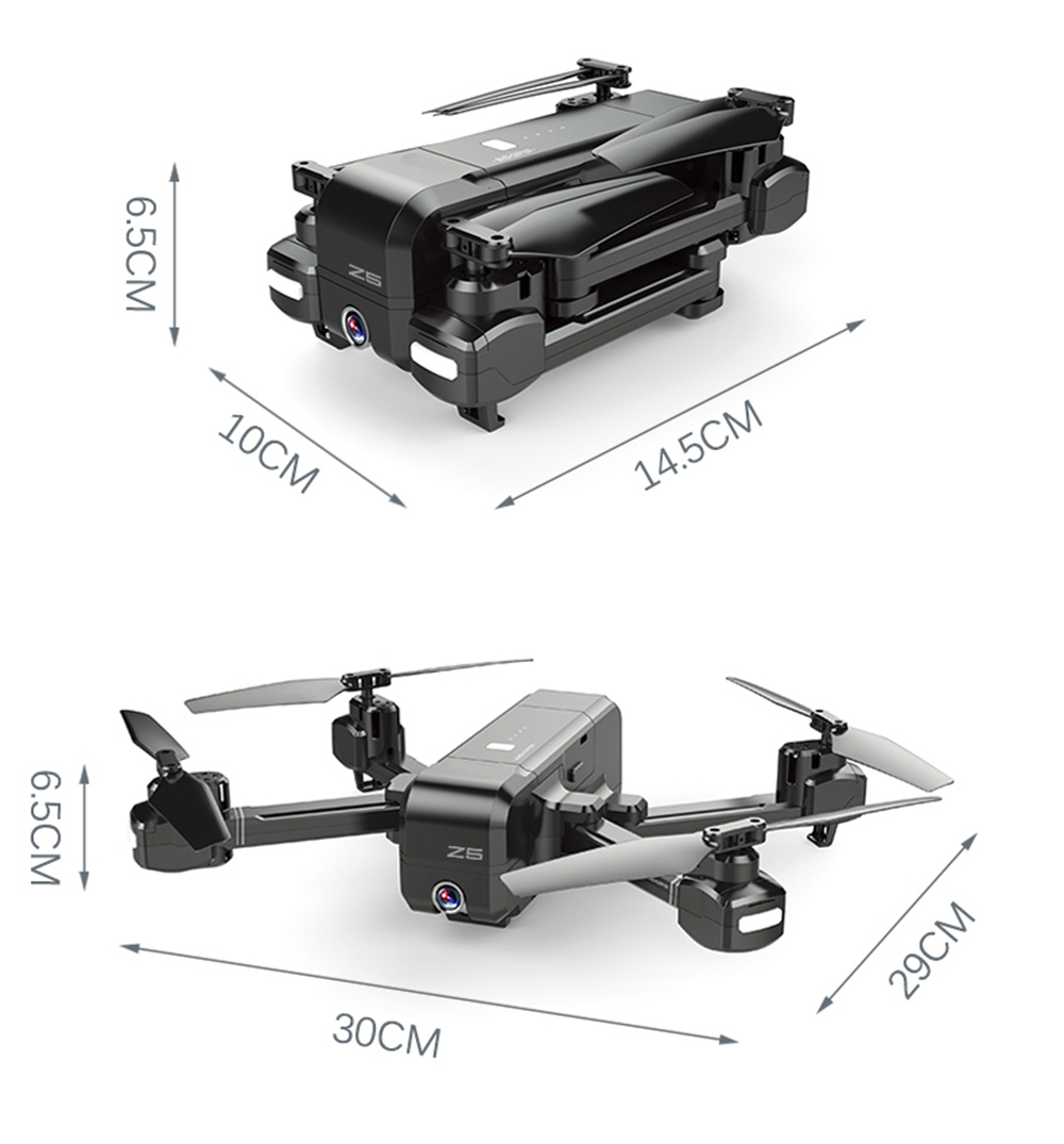 SJRC Z5 GPS 5G WiFi FPV Foldable RC Drone with Adjustable 1080P HD Camera Follow Me Mode RTF