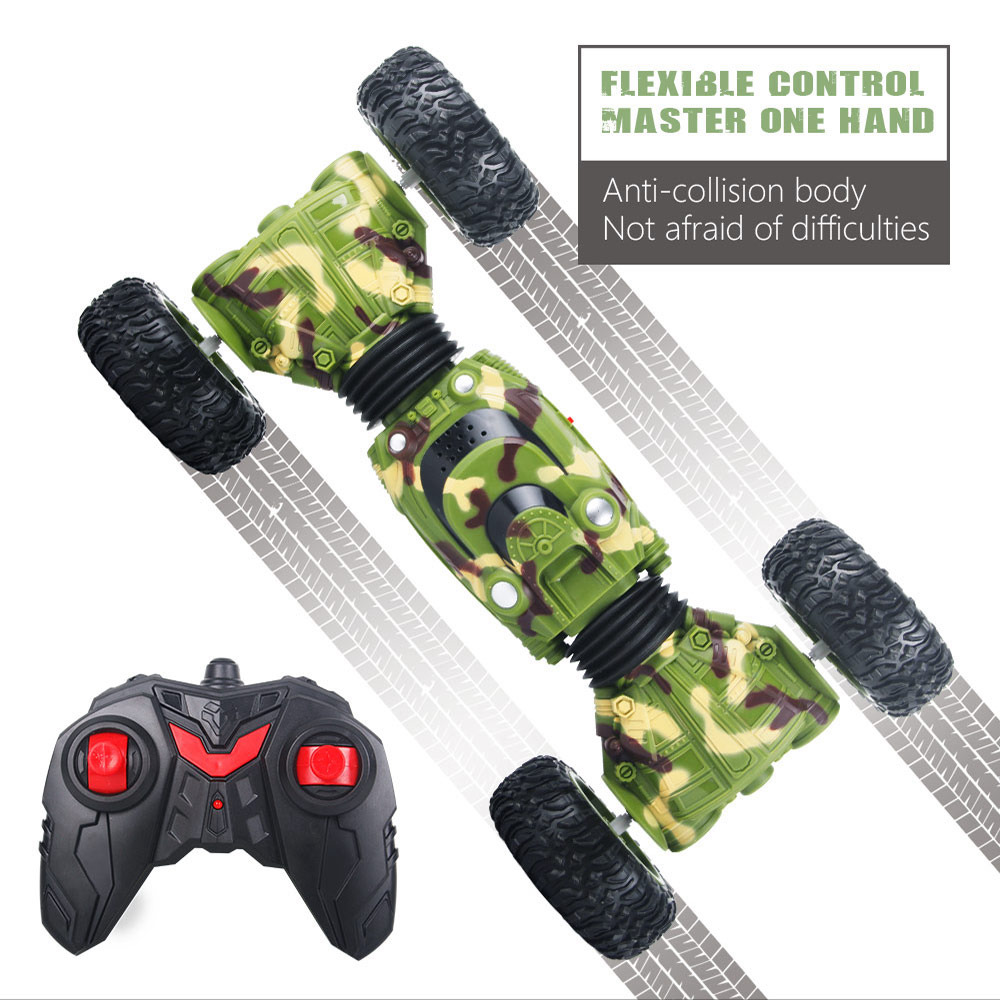 1086 2.4G 1:16 4CH Deformation Stunt Twisting Off-road Climbing RC Car RTR - Yellow