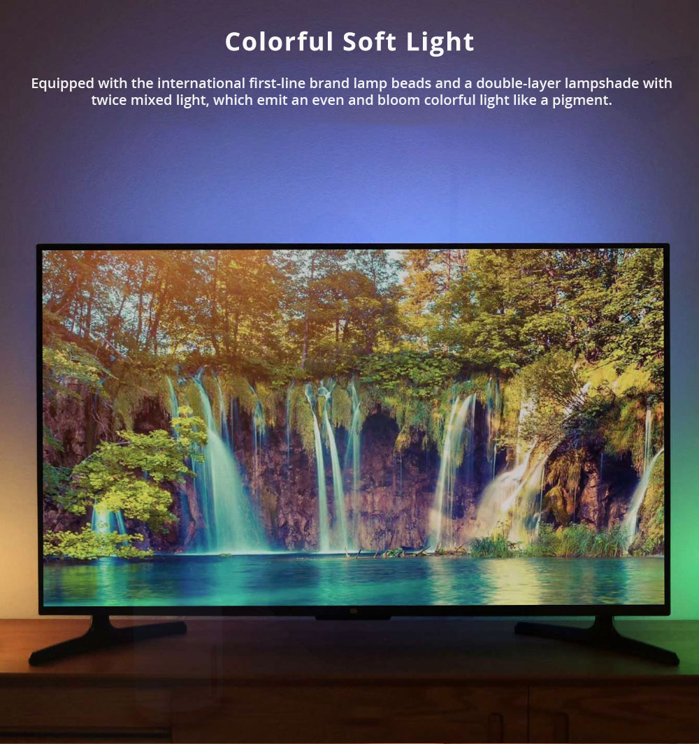 Xiaomi Mijia Bedside Lamp 2 Bluetooth WiFi Connection Touch Panel APP Control Works with Apple HomeKit Siri - White