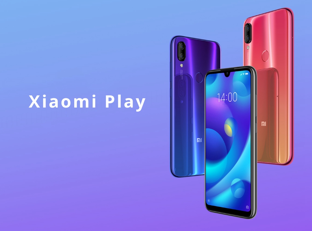 Xiaomi Mi Play 5.84 Inch 4G LTE Smartphone MTK P35 4GB 64GB 12.0MP+2.0MP Dual Rear Cameras MIUI 10 Touch ID - Black