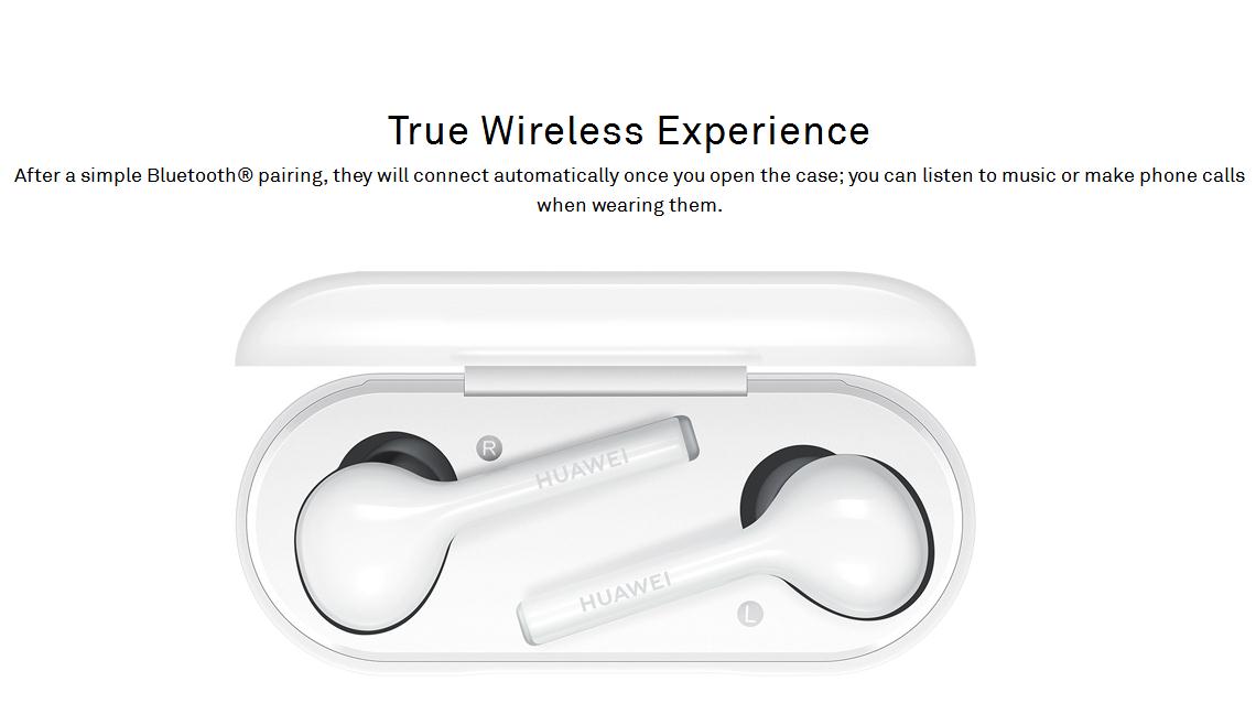 HUAWEI CM-H1 FreeBuds Bluetooth Earbuds True Wireless with Mic Touch Handsfree Dynamic Balance - White