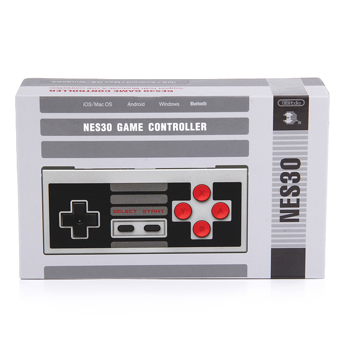 8BITDO NES30 Bluetooth Wireless GamePad Game Controller for iOS Android/PC/Nintendo Switch - Grey + Black + Red
