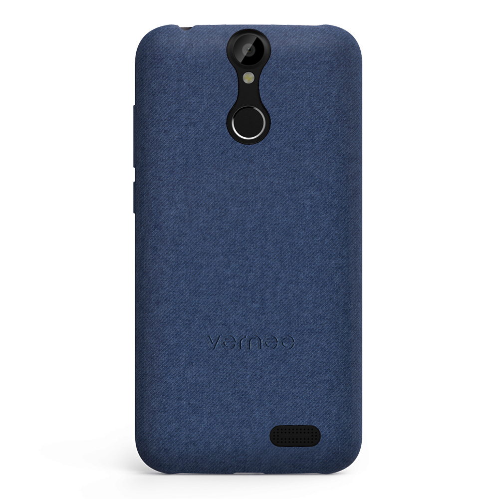 Back Cover For Vernee Thor Smartphone Colorful Fabric Protective Phone Case - Blue