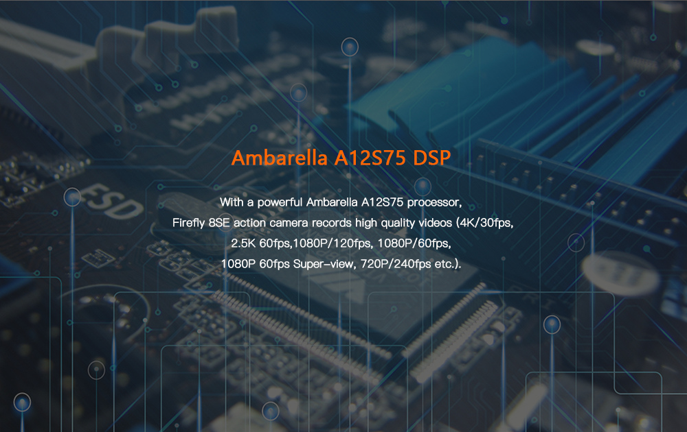 Hawkeye Firefly 8SE 4K HD Action Camera with 2.0" IPS Touch Screen SONY IMX117 12 Mega WDR CMOS Sensor - 170 Degrees Lens