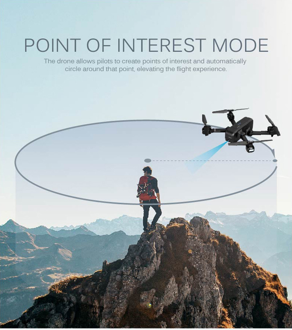 SJRC Z5 1080P FHD GPS 2.4G WIFI FPV Foldable RC Drone RTF - Three Battery