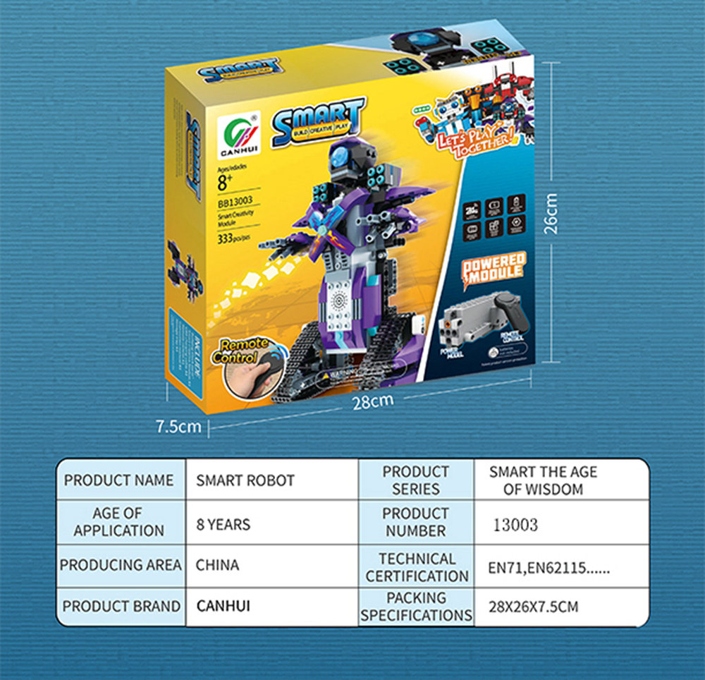 MoFun M3 BB13003 333PCS 2.4G 4CH DIY Smart Remote Control Building Block RC Robot Toy