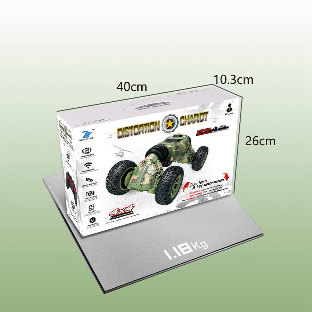 1086 2.4G 1:16 4CH Deformation Stunt Twisting Off-road Climbing RC Car RTR - Yellow