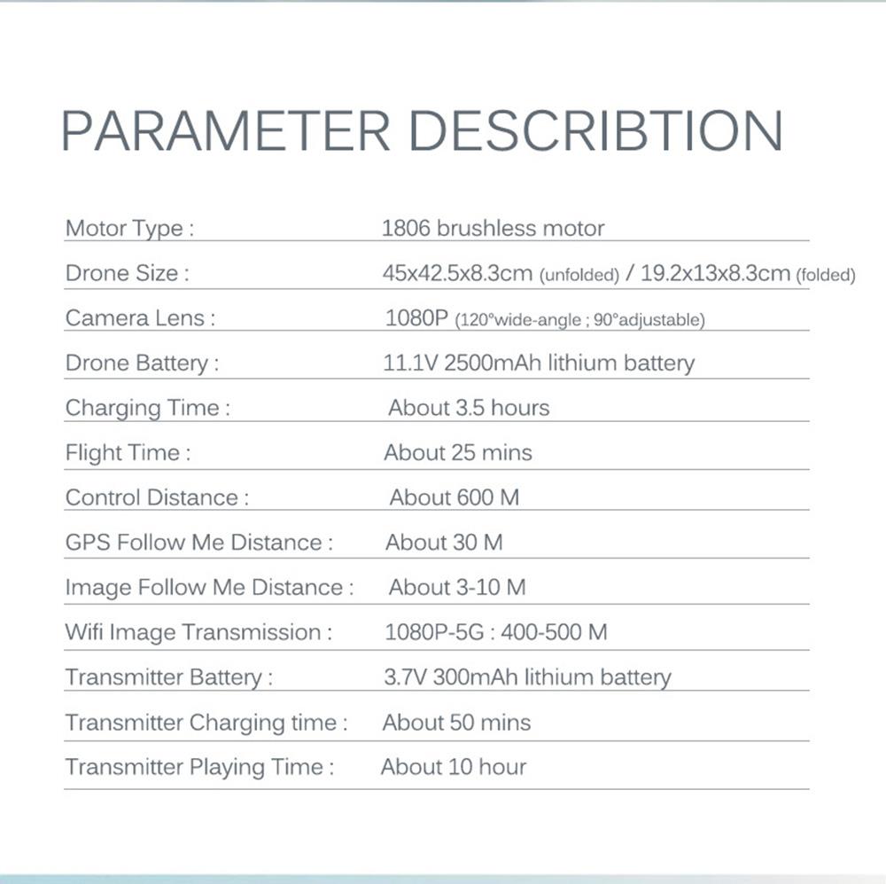 SJRC F11 1080P GPS 5G WiFi FPV Foldable Brushless RC Drone 25min Flight Time RTF - Three Battery