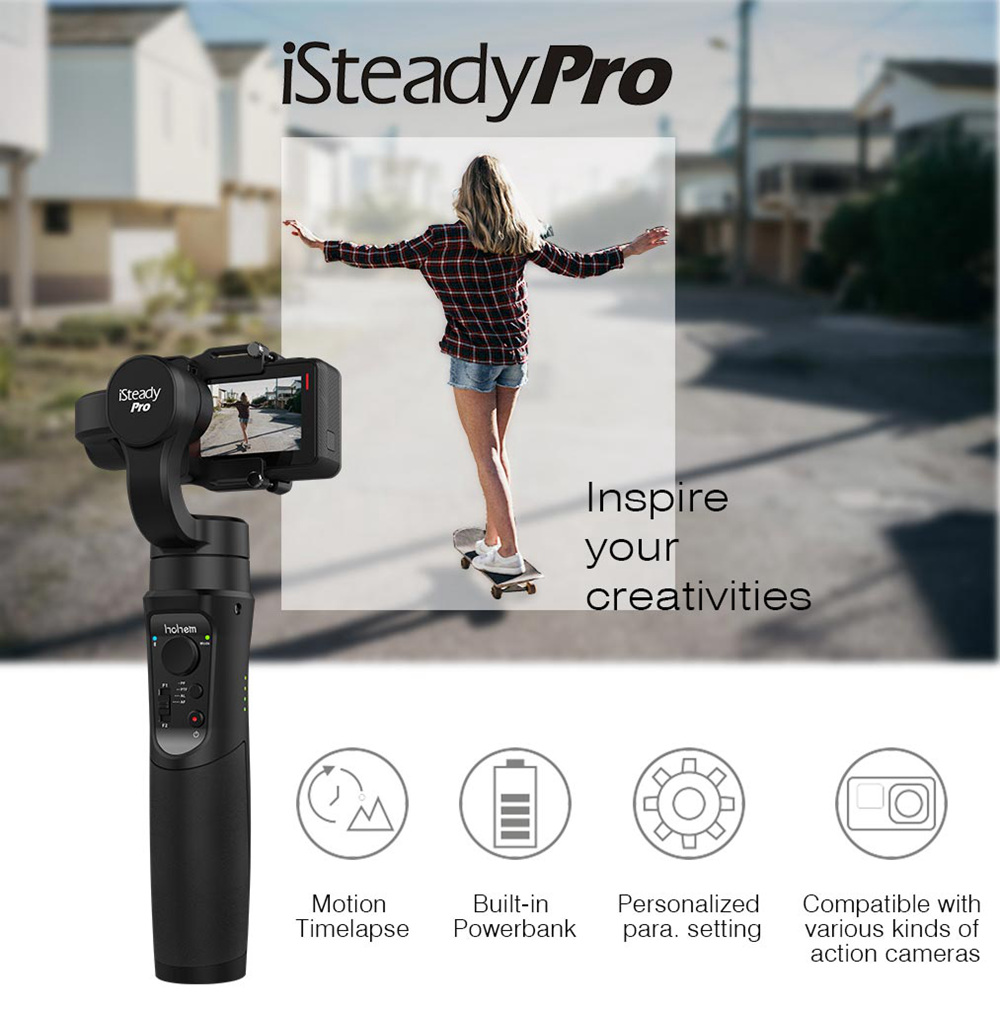 Hohem iSteady Pro 3-Axis Brushless Handheld Gimbal Stabilizer for GoPro XiaoYi Action Camera