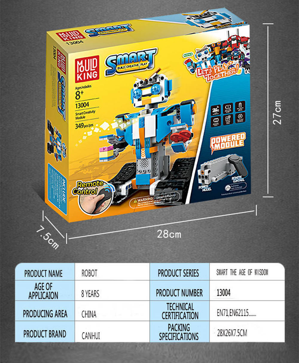 MoFun M4 BB13004 351PCS 2.4G 4CH DIY Smart Remote Control Building Block RC Robot Toy