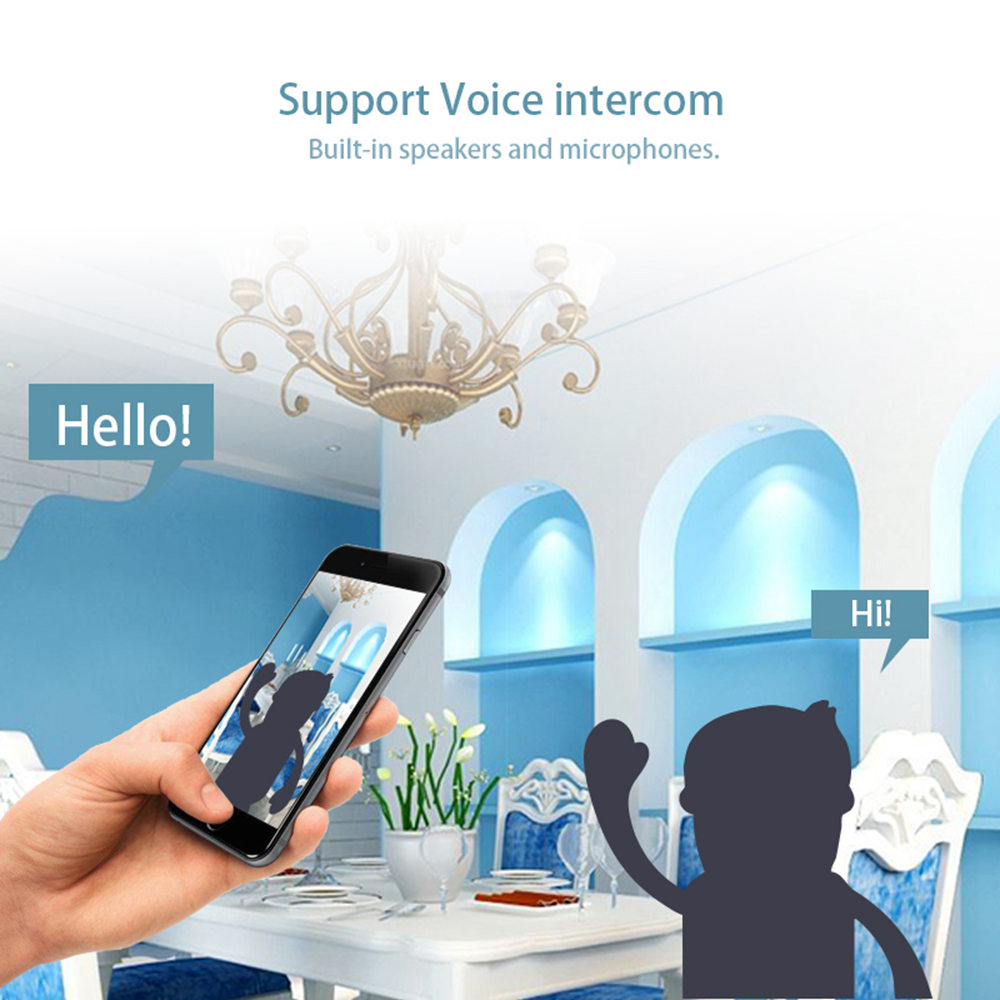 JINVISECURITY JV-XW2M10 1080P Wifi Smart IP Camera 360 Degree Panoramic Navigation Voice Intercom - White UK Plug