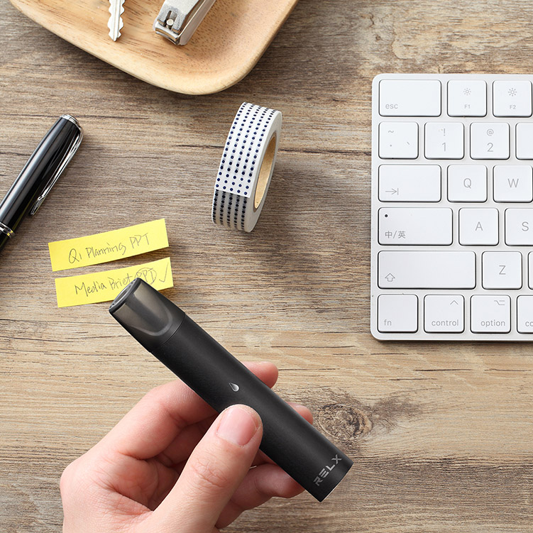 RELX E-Cigarette Kit Replaceable Cartomizer 350mAh Battery with Micro USB Cable - Classic Black