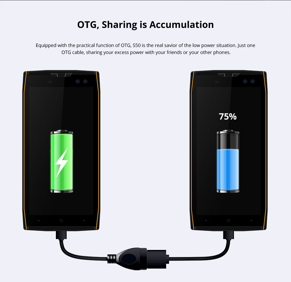 [HK Stock]DOOGEE S50 5.7 Inch 4G LTE Smartphone MT6763T 6GB 128GB 16.0MP+13.0MP Dual Rear Cameras Android 7.1 IP68 Face ID OTG - Black