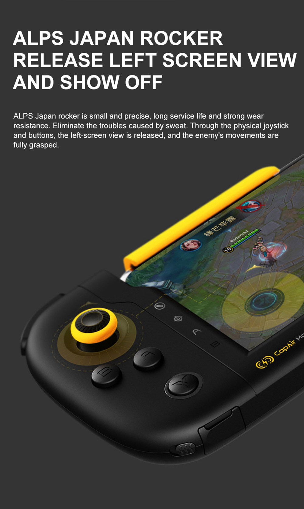 Xiaomi Flydigi WASP-N CapAir Mapping One-hand game controller for iphone6~8Plus support Pubg Mobile Legends