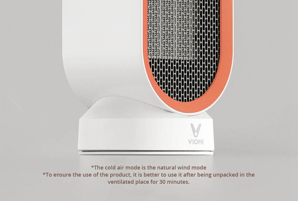 Xiaomi Viomi Mini Desktop Ceramic Space Heater Anti-tip ABS Fire Protection Oscillating Function Cold / Warm Setting - White