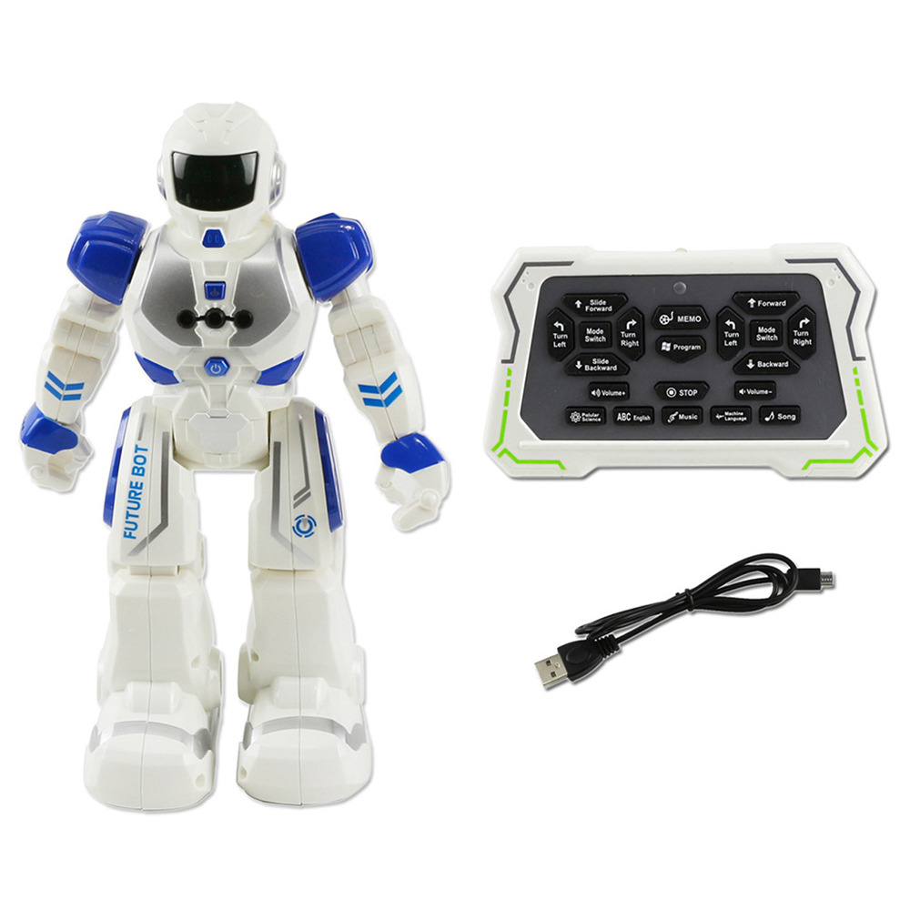 6088 Gesture Sensing Programmable Intelligent RC Robot RoboCop - Blue