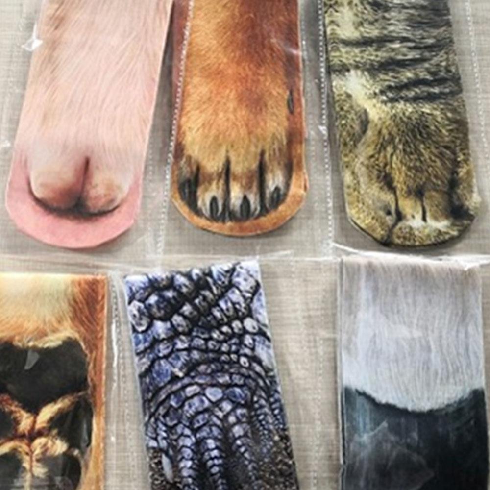 3D Printed Dog Feet Animal Pattern Unisex Adult Stylish Funny Cotton Socks - Multicolor