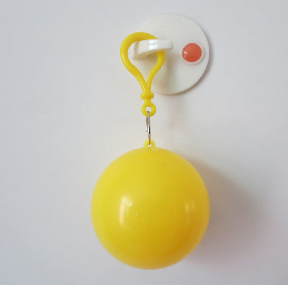 5PCS Disposable Emergency Raincoats Colorful Rain Poncho With Hook Portable Sphere Design - 5 Colors Random