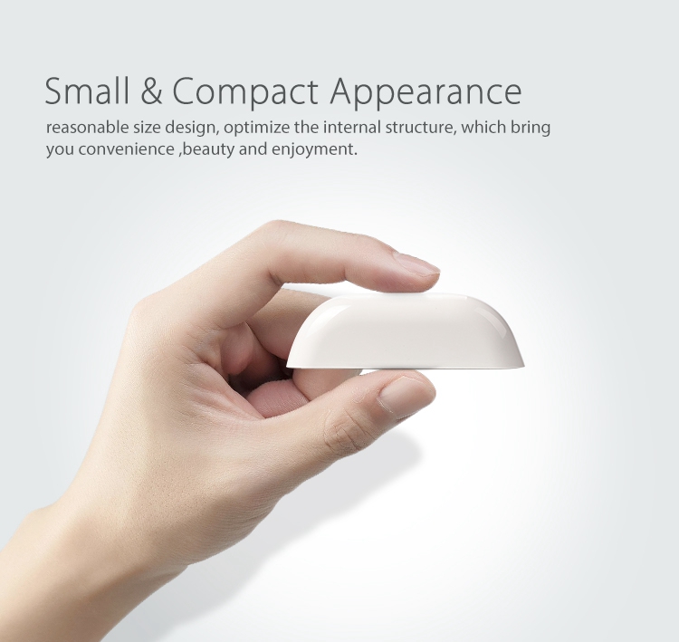 Geekbes WiFi Smart Door Sensor NAS-DS01W Window Sensor Replaceable Battery APP Control PC+ABS - White