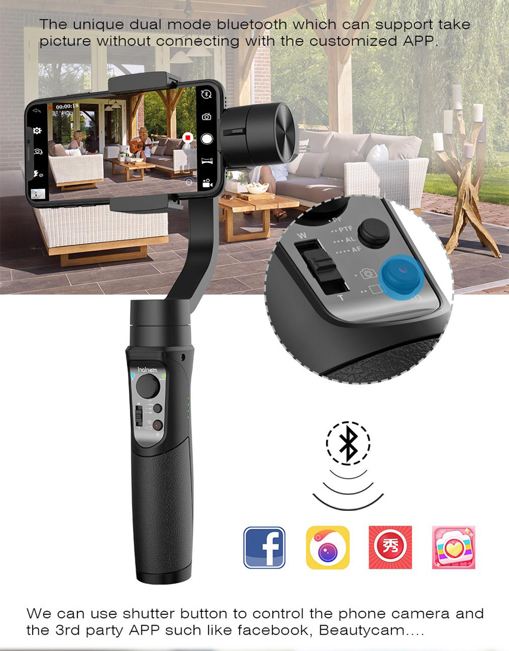 hohem isteady mobile plus 3 axis handheld smartphone gimbal stabilizer