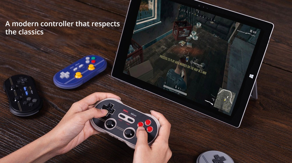 8Bitdo N30 Pro 2 Wireless Bluetooth Controller Gamepad for Switch Windows Android  Macos Steam - Black + Grey