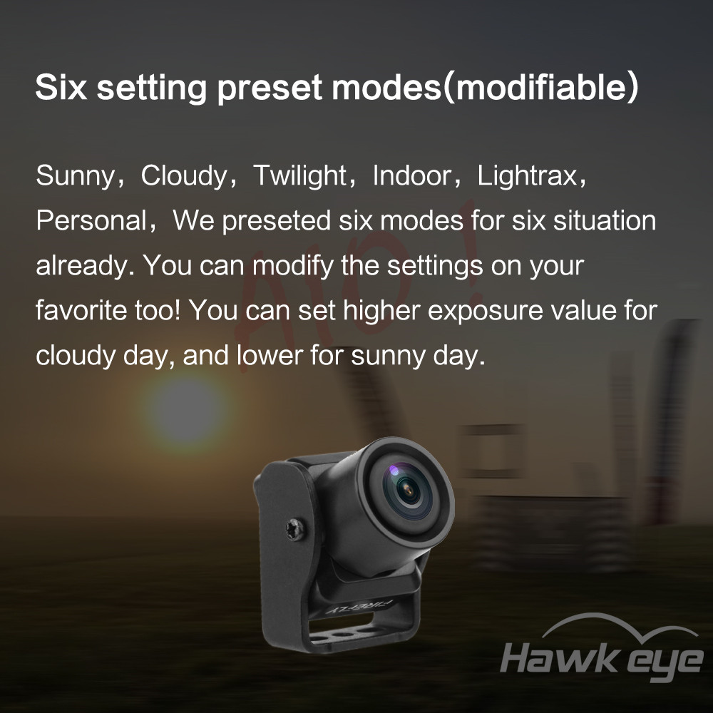 Hawkeye Firefly Fortress 960H TVL 2.1mm Micro FPV Camera AIO 1-6S 5.8G 0-200mW 72CH Transmitter VTX
